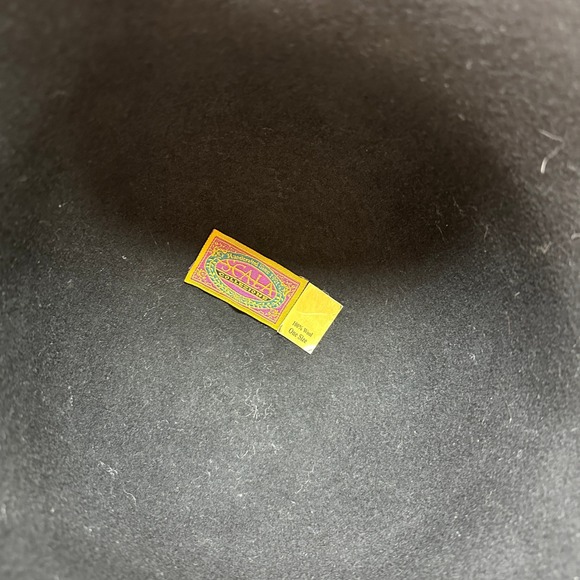 Scala Collection Black 100% Wool Brim Cloche Hat One Size Vintage - Picture 3 of 6